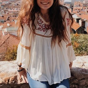 Pretty embellished white top!!